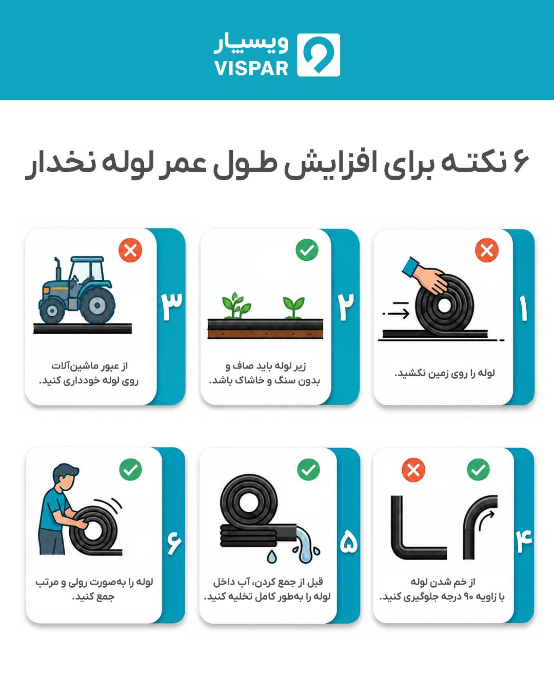 ✅️۶ نکته طلایی برای ۲ برابر کردن عمر لوله نخدار